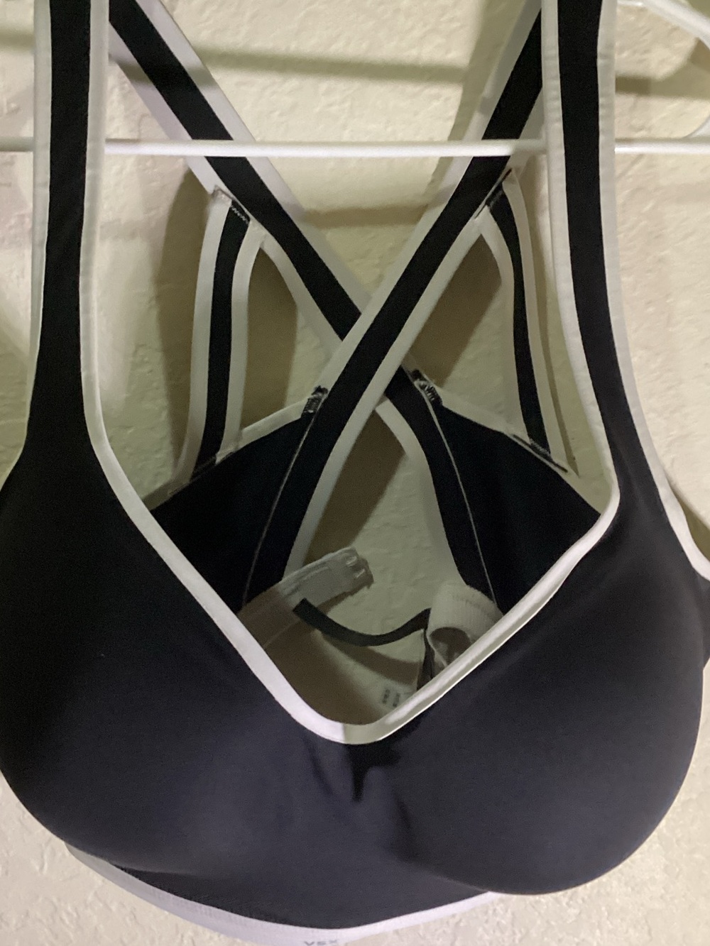 Victoria's Secret Black Sports Bra with White Trim